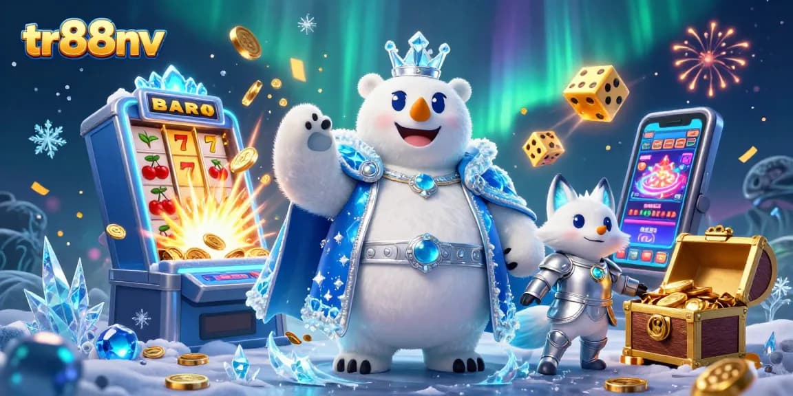 Unleash thrilling wins with the tr88nv polar bear and fox in a vibrant casino adventure.