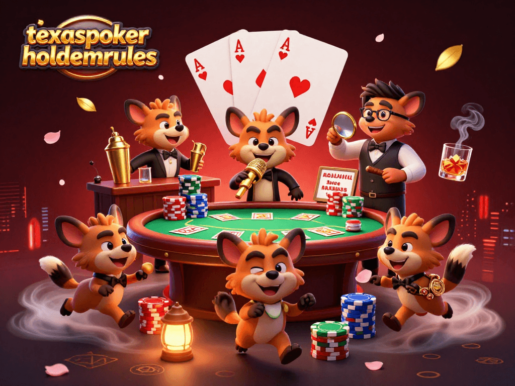 Engage with texaspokerholdemrules in a lively casino setup featuring hyenas serving drinks and comedy.