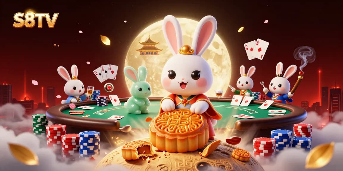 S8TV offers dynamic gambling experiences with poker chips and unique lunar elements.