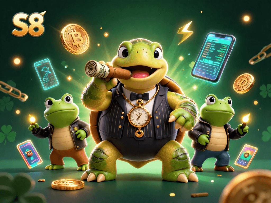 S8 offers immersive live casino and gaming experiences featuring cartoon characters in lively casino environments.
