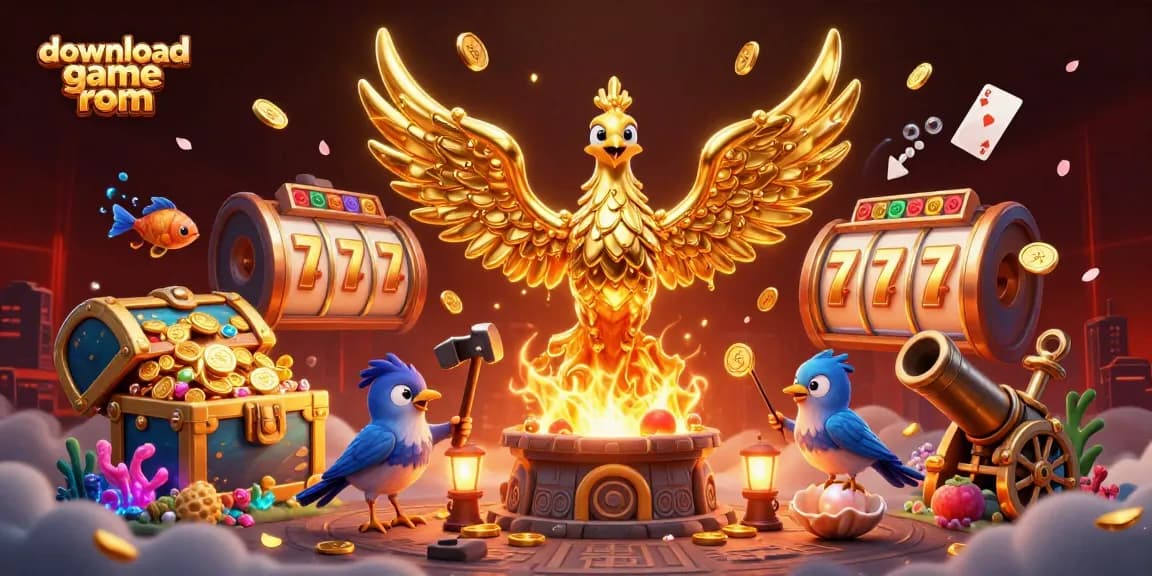 Win big by downloading game roms with our stunning casino-themed illustration!