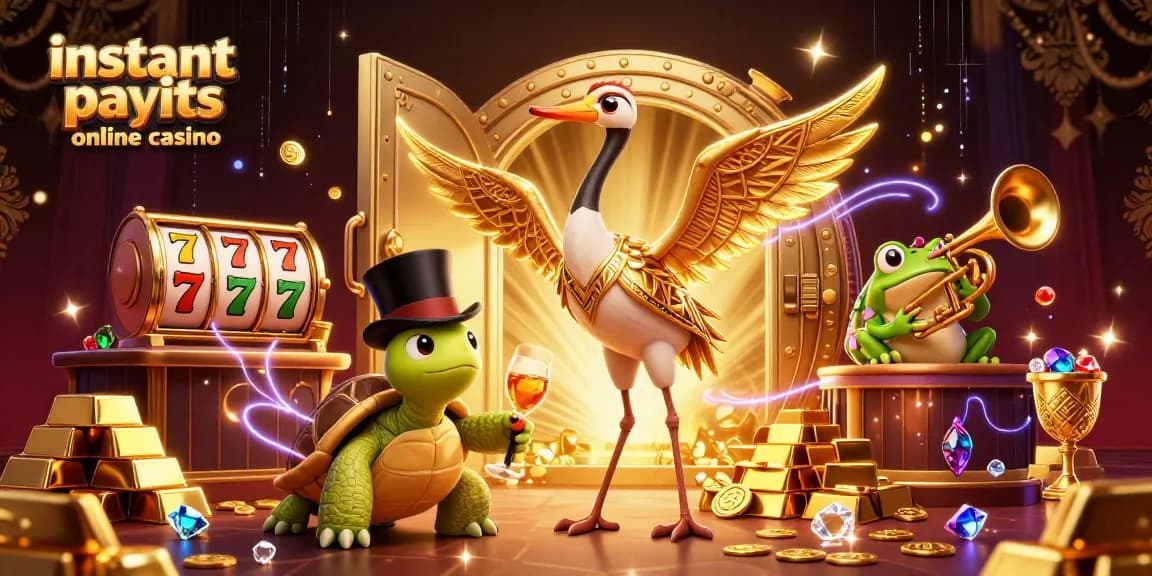 Experience instant payouts online casino action with vibrant 3D characters and rich details in a dynamic illustration.