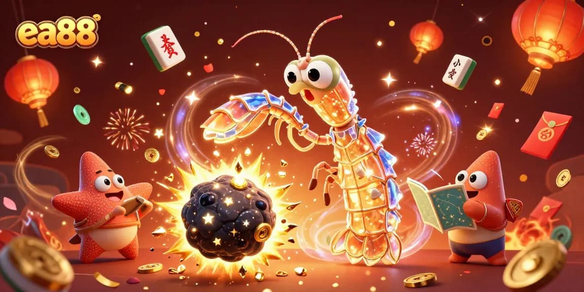 ea88 players enjoy exciting wins with colorful game elements in a vibrant casino scene
