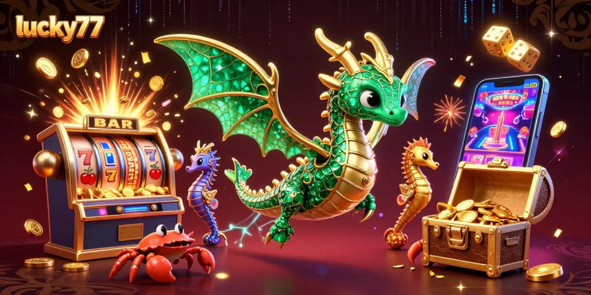 Experience an exciting jackpot with lucky77 at a vibrant online casino.