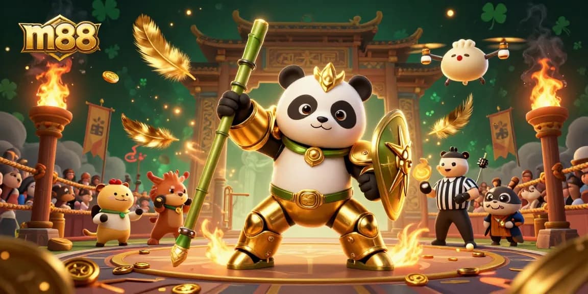 M88 offers exciting betting experiences in a vibrant casino setting, showcasing lively characters and engaging gameplay.