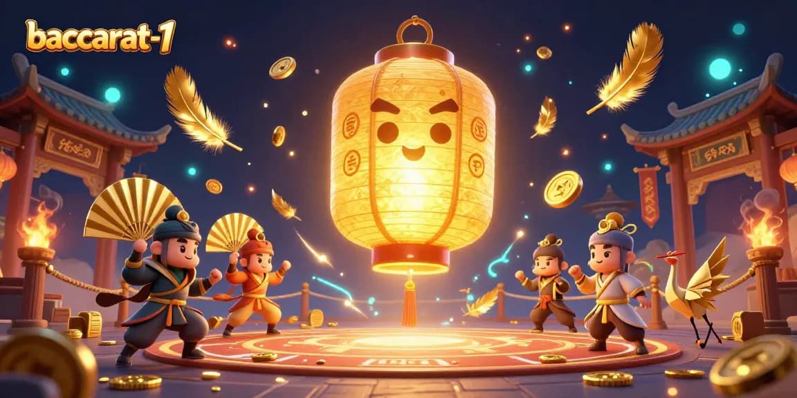 Experience baccarat-1 with golden lantern spirit illuminating epic casino action and winning excitement.