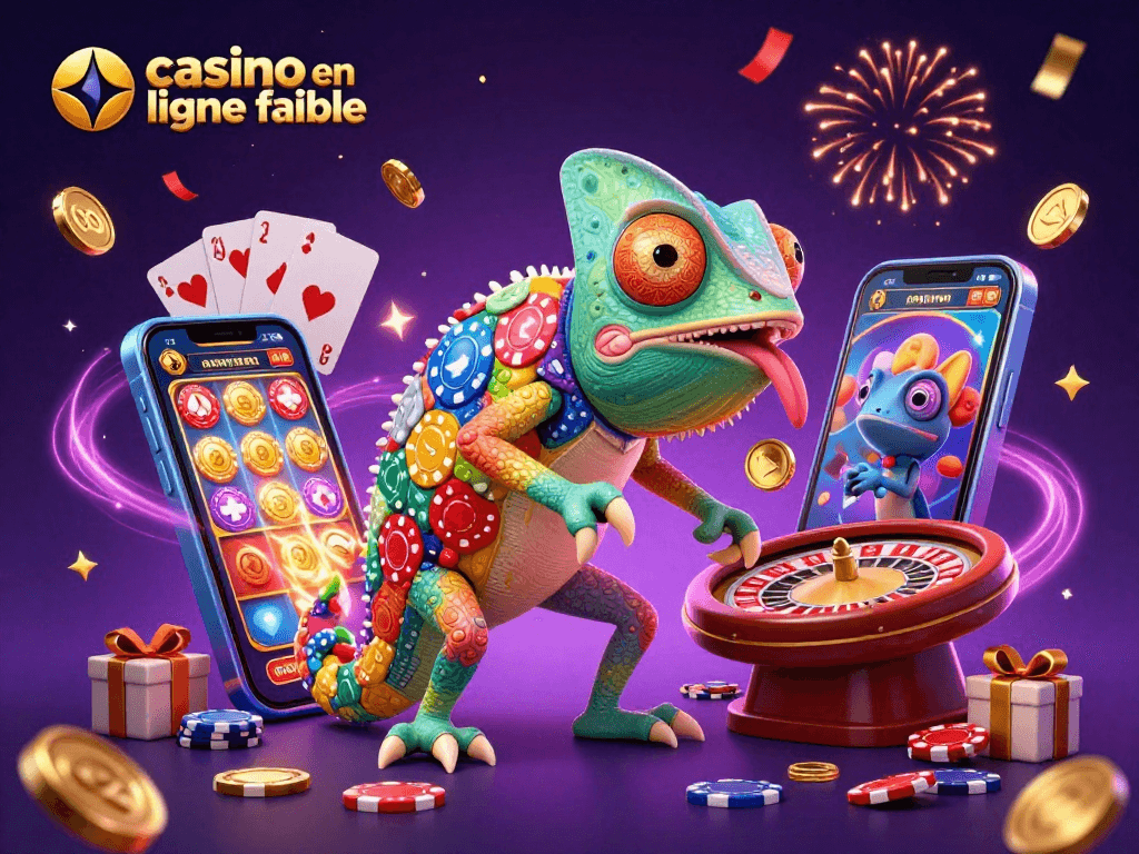 Vivez l'expérience d'un casino en ligne fiable avec des jeux et un propriétaire chameleon coloré.