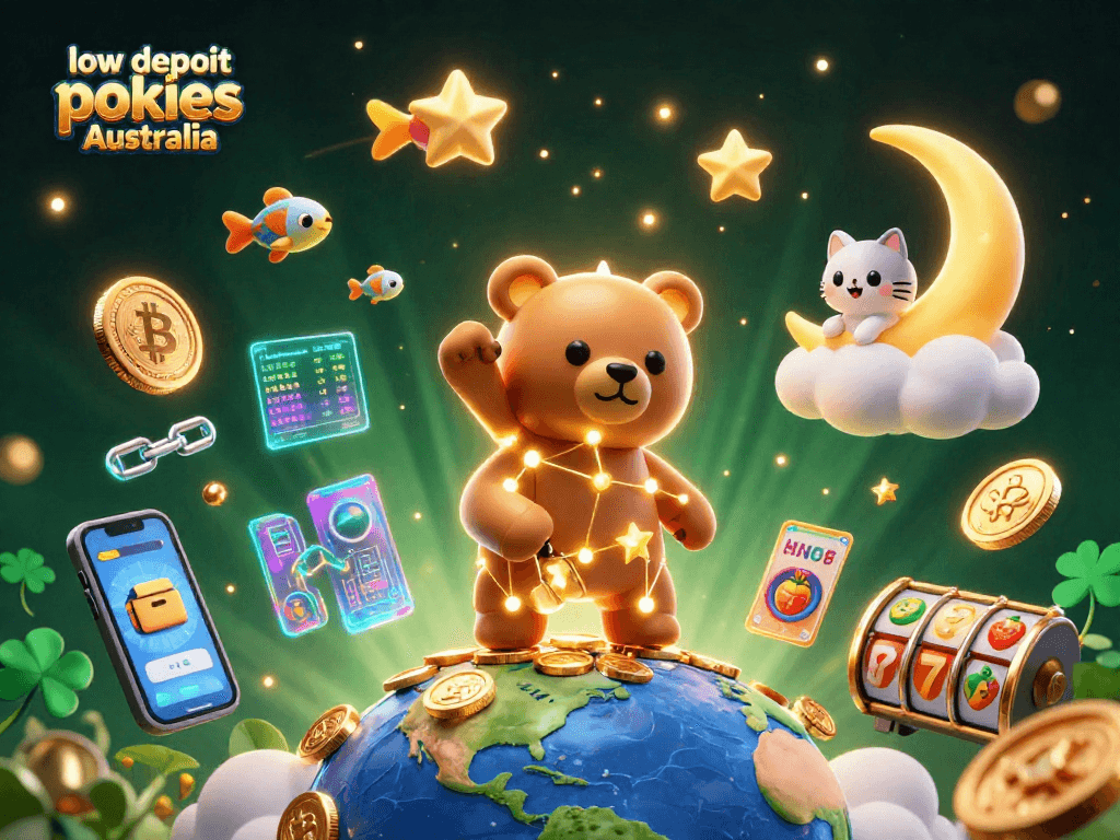 Engage with the best low deposit pokies Australia featuring whimsical characters and vibrant slot elements.