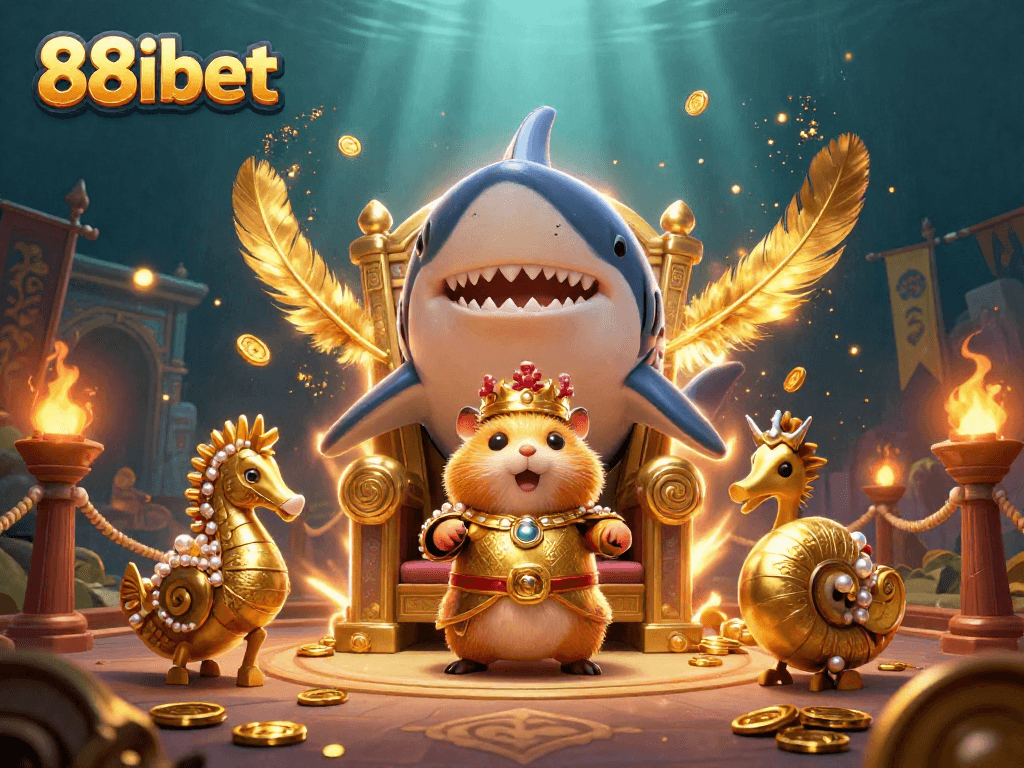 Experience thrilling gameplay with 88ibet's vibrant casino scene featuring the golden hamster king.