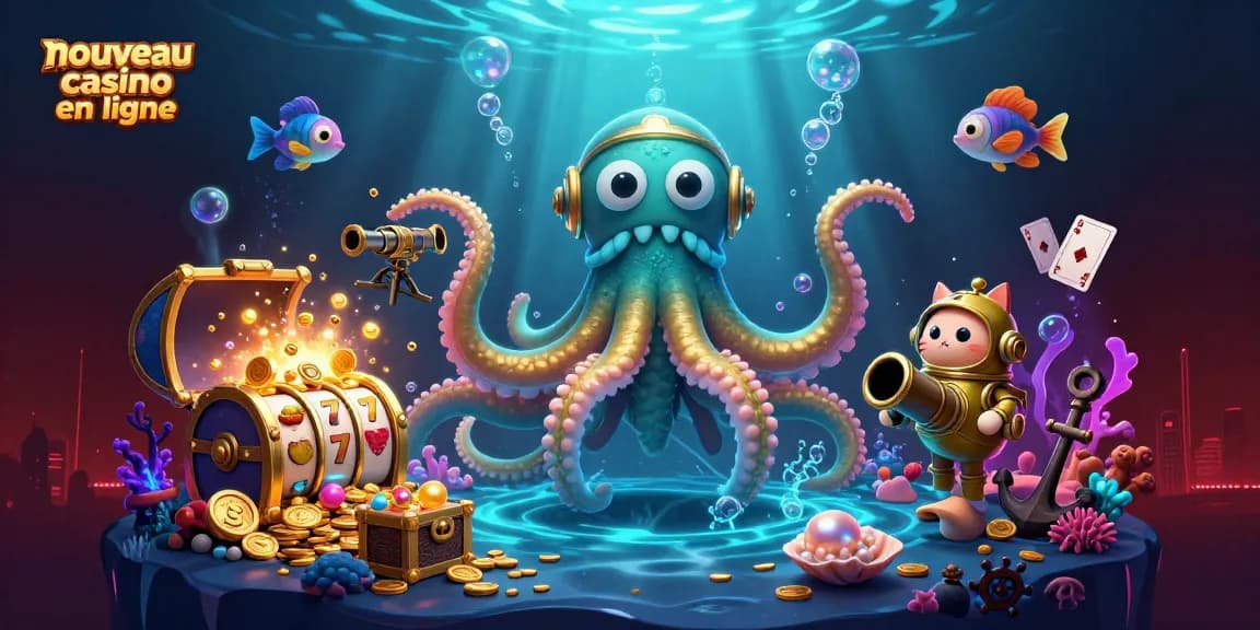 Plonger et gagner au nouveau casino en ligne avec un kraken légendaire et un chat plongeur