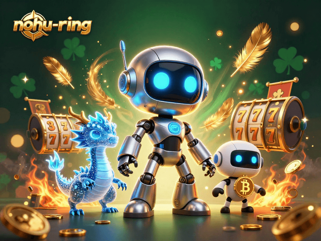 Engage with nohu-ring for thrilling jackpot wins in a vibrant 3D casino scene.