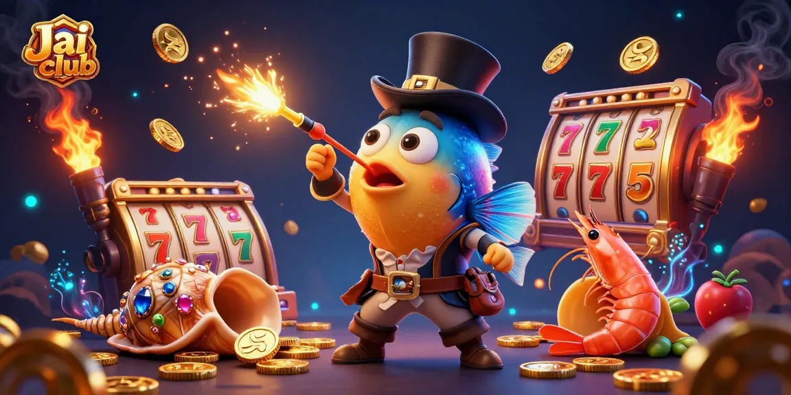 Play thrilling games on Jai club with vibrant treasure hunt illustration showcasing deep-sea characters.