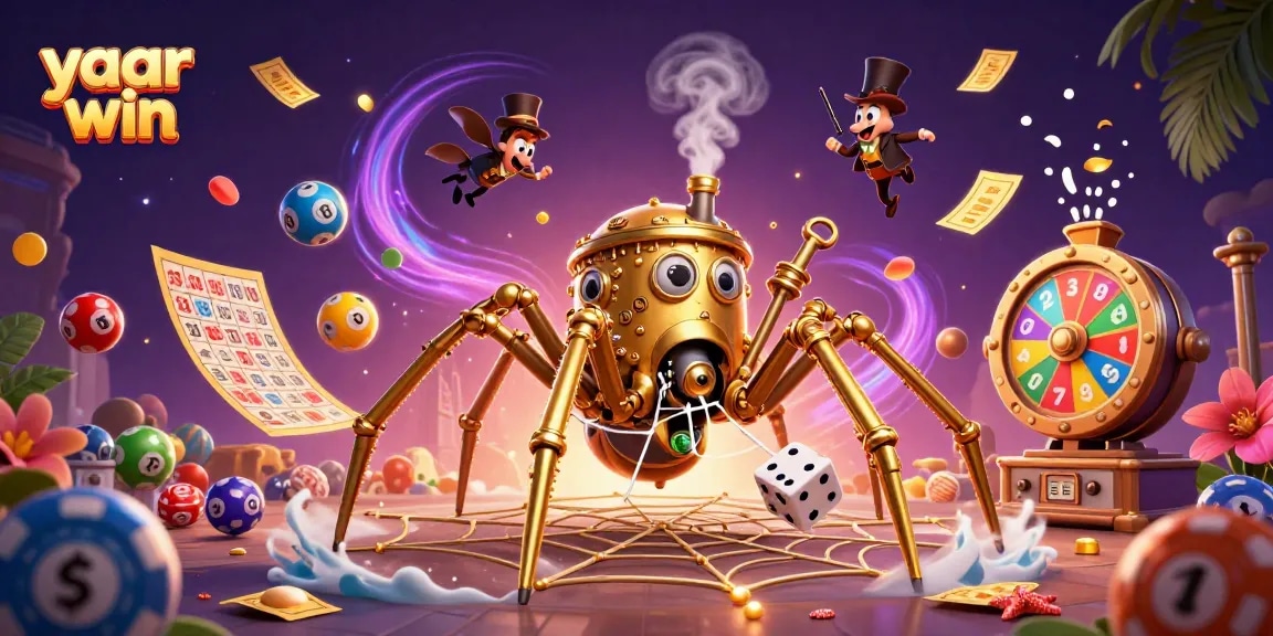 Engage with yaar win through vibrant casino themed 3D illustration showcasing luck and excitement.