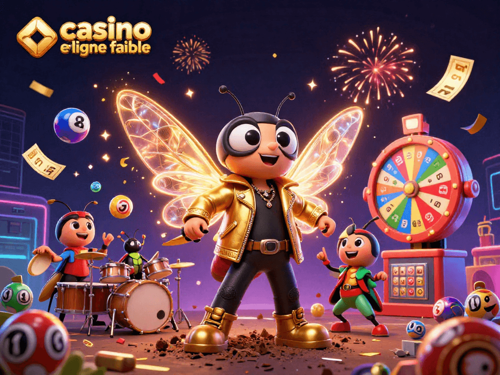 Découvrez les jeux de casino en ligne fiable avec une scène d'animation captivante et festive.