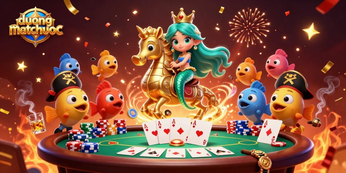 Enhance your gameplay in duongmatchuoc with thrilling poker adventures featuring a mesmerizing mermaid princess.