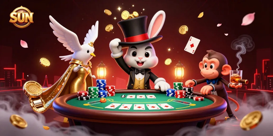 Experience the thrill of sun-themed gaming with magical characters in an exciting casino scene.