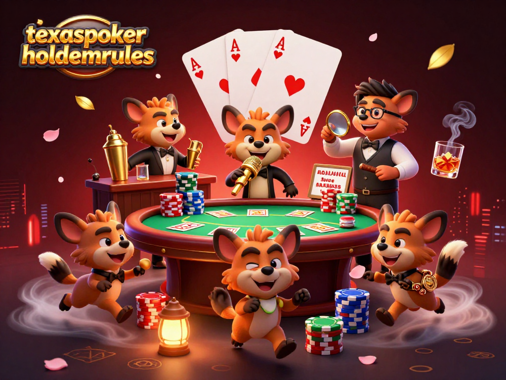Engage with texaspokerholdemrules in a lively casino setup featuring hyenas serving drinks and comedy.