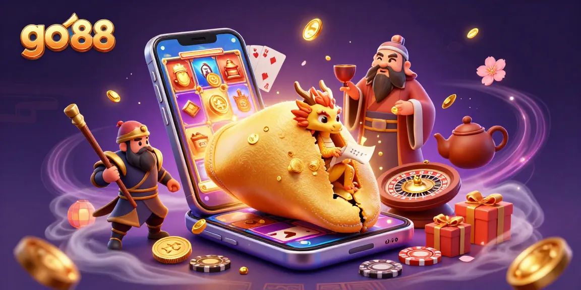 Experience thrilling moments with go 88 in this engaging casino scene featuring lively characters and games.