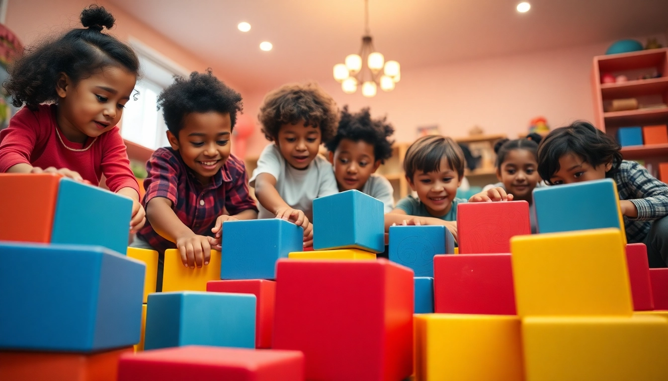 Discover more about kids building and creating with giant blocks in a fun indoor environment.