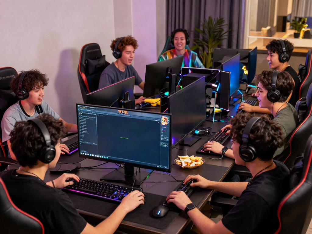 Exciting online gaming session showcasing สล็อตเว็บตรง with friends enjoying a lively atmosphere.