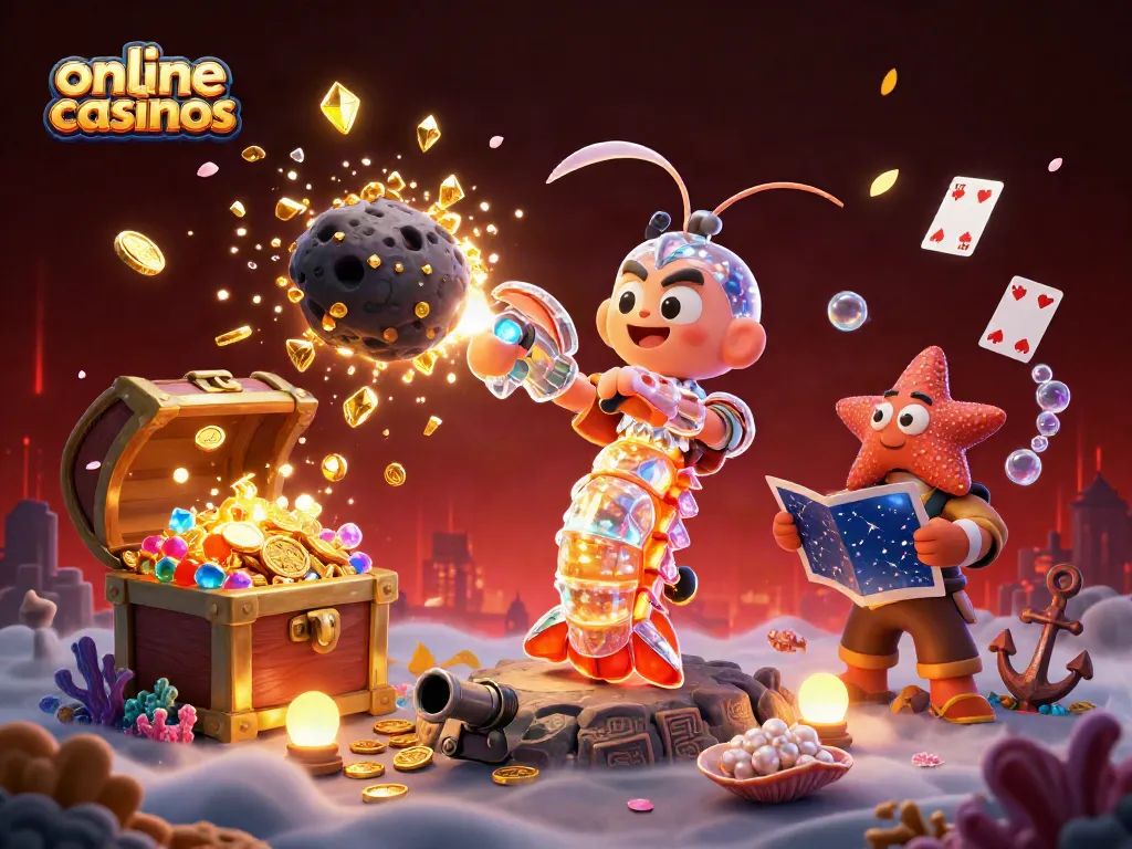 Experience the thrill of online casinos with a vibrant, exciting underwater scene