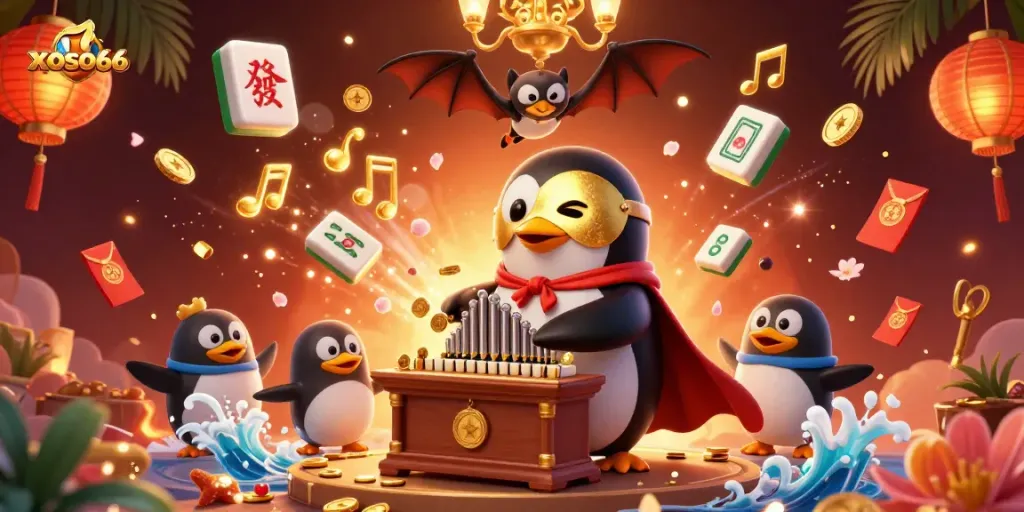 Experience the excitement of xoso66 with vibrant 3D gambling elements and a whimsical casino atmosphere.