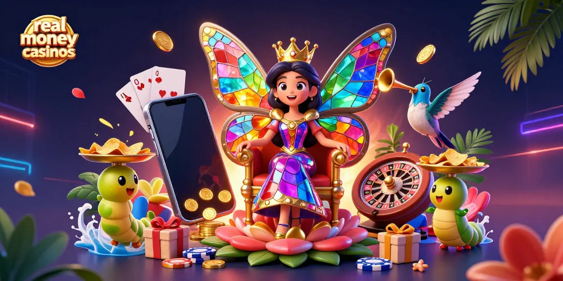 Experience the allure of real money casinos with vibrant characters and exciting game elements.
