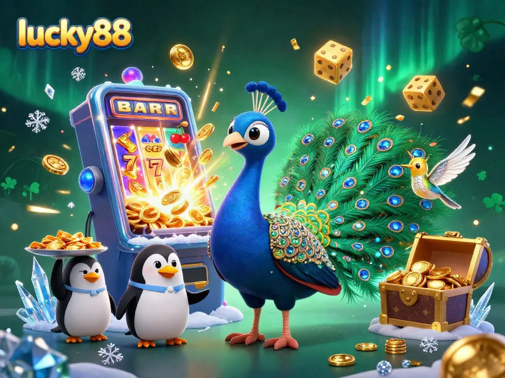 Play exciting games and win with lucky88 as 3D cartoon characters and slot elements burst with energy.