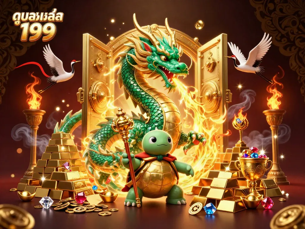 Experience thrilling sports watch with ดูบอลสด 199, featuring dragon and lucky symbols.