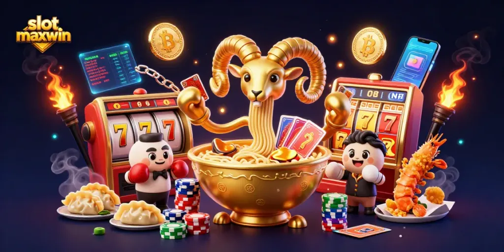 Experience the excitement of slot maxwin with a vibrant scene that features unique characters and elements.