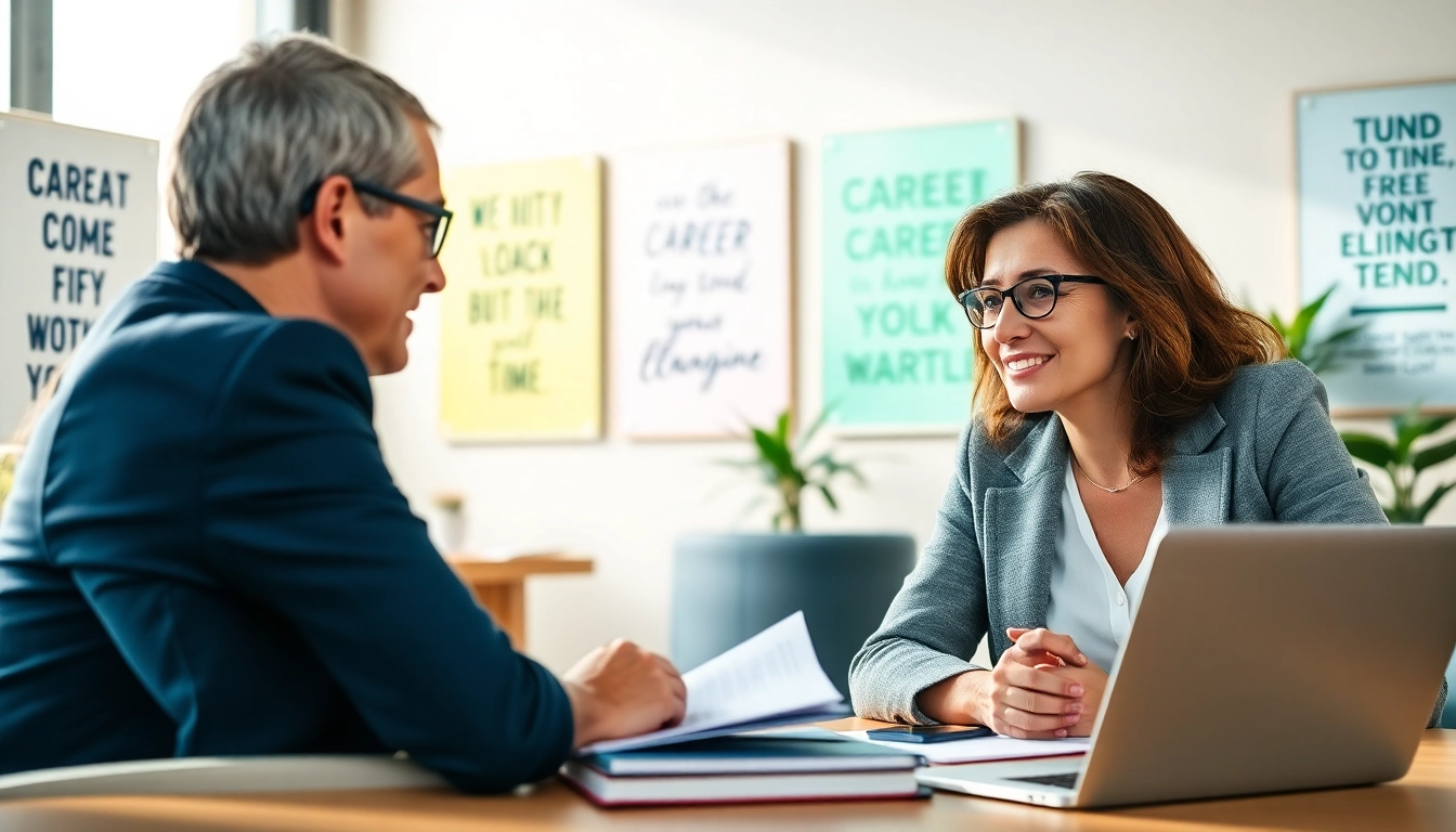 Engaging career coaching session highlighting the Career Coaching process in a modern office setting.