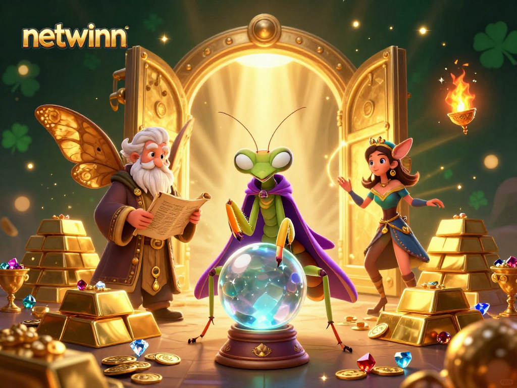 Experience the magic of netwinn with a mystical scene of fortune tellers and treasure galore.