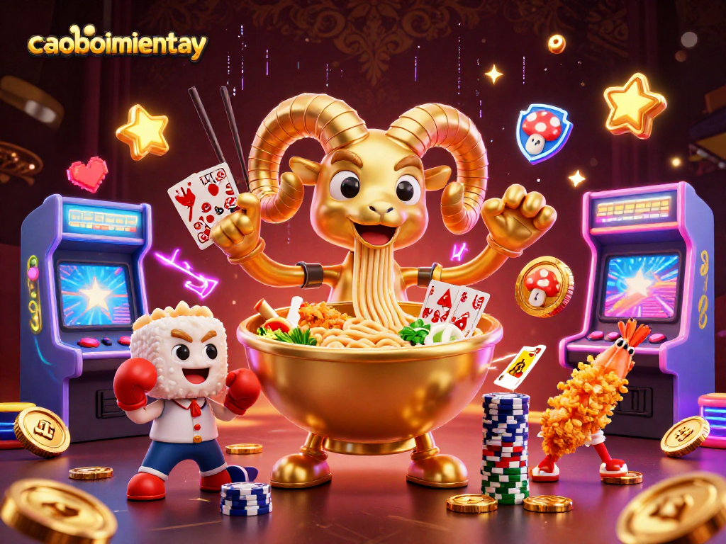 Experience caoboimientay’s thrilling action as characters deal cards and stack chips in a vibrant casino atmosphere.